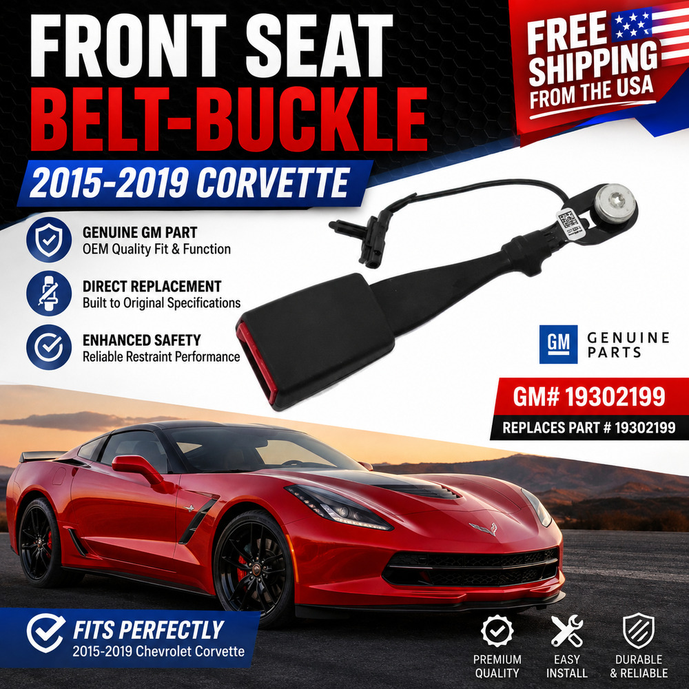 Front Seat Belts-Buckle 2015-2019 Corvette Restraint Systems GM# 19302199